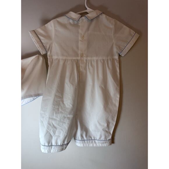 Carriage Boutique Embroidered Christening Romper & Bonnet Set 18 Months NEW $54 - Picture 7 of 14